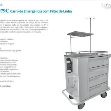 Modelo MD079C Carrinho de Emergência com Filtro de Linha Modelo MD079C Carrinho de Emergência com Filtro de Linha
