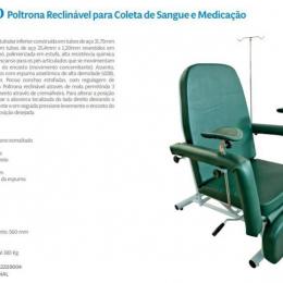 Modelo MD120D Poltrona Reclinável para Coleta de Sangue e Medicação Modelo MD120D Poltrona Reclinável para Coleta de Sangue e Medicação
